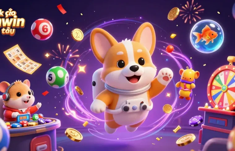 Experience the thrill of gaming with Link vào Sunwin chính thức in an animated casino scene featuring exciting elements.